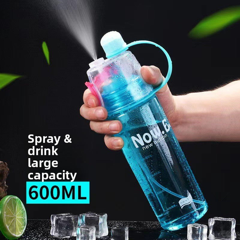 Spray Mist Sports Bottle with Straw